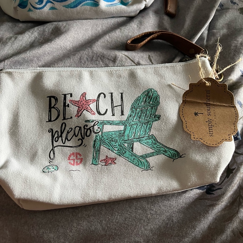 Canvas big wristlet